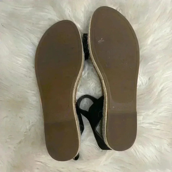 Lucky Brand Grecilyn black and tan Suede Espadrille Sandals sz 11m - Picture 6 of 7